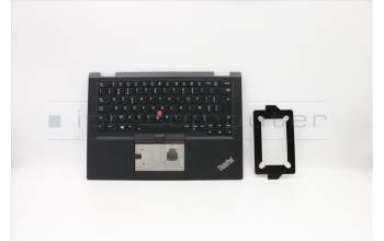Lenovo 02HL509 C-Abdeckung mit Tastatur, Belgisch, Schwarz, Hintergrundbeleuchtung