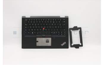 Lenovo 02HL517 C-Cover with keyboard,French,Black,Backlight