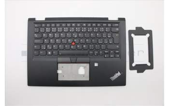 Lenovo 02HL654 C-Abdeckung mit Tastatur, Tschechisch/Slowakisch, Schwarz, Hintergrundbeleuchtung