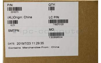 Lenovo 02HM273 MECH_ASM Ccov,ARA,BLKBD,FPR,BK,LTN