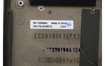 Lenovo 02HM273 MECH_ASM Ccov,ARA,BLKBD,FPR,BK,LTN