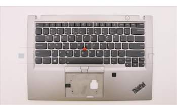 Lenovo 02HM390 C-Cover with keyboard,US English Euro,Silver,Backlight,Fingerprint