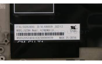 Lenovo 02HM390 C-Cover with keyboard,US English Euro,Silver,Backlight,Fingerprint