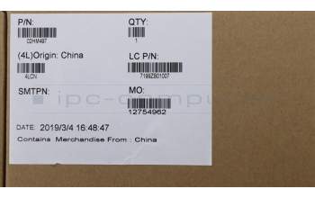 Lenovo 02HM497 COVER A Cover,Low,Power,FHD,AL_CNC,Silver