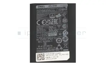 0338Y5 Original Dell USB-C Netzteil 45,0 Watt kleine Bauform Small Slim