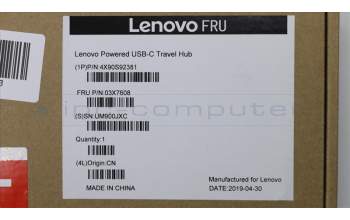 Lenovo 03X7608 CABLE_BO FRU for Hub