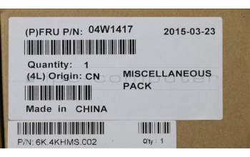 Lenovo 04W1417 FRU Base Cover Misc Parts Kit