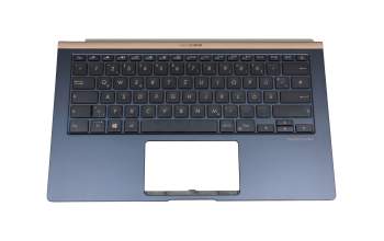 0KN1-5Z1GE13 Original Pegatron Tastatur inkl. Topcase DE (deutsch) schwarz/blau mit Backlight