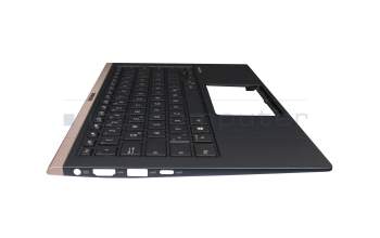 0KN1-5Z1GE13 Original Pegatron Tastatur inkl. Topcase DE (deutsch) schwarz/blau mit Backlight