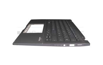 0KN1-A11GE13 R1.0 Original Pegatron Tastatur inkl. Topcase DE (deutsch) grau/grau mit Backlight (Gun Metal Grey)