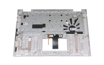 0KN1-BS1GE12 Rev.R1.0 Original Pega Tastatur inkl. Topcase DE (deutsch) silber/silber mit Backlight