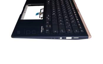 0KNB0-2829GE00 Original Asus Tastatur inkl. Topcase DE (deutsch) blau/blau mit Backlight