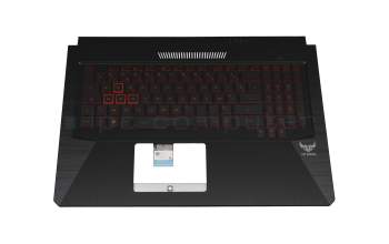 0KNR0-661CFR00 Original Asus Tastatur inkl. Topcase FR (französisch) schwarz/rot/schwarz mit Backlight