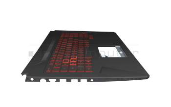 0KNR0-661CFR00 Original Asus Tastatur inkl. Topcase FR (französisch) schwarz/rot/schwarz mit Backlight