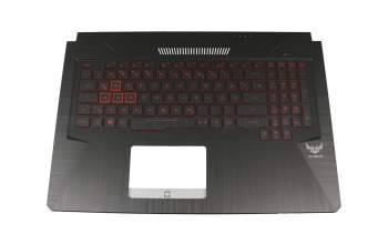 0KNR0-661CGE00 Original Asus Tastatur inkl. Topcase DE (deutsch) schwarz/rot/schwarz mit Backlight