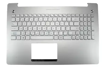 90NB00K1-R31US0 Original Asus Tastatur inkl. Topcase US (englisch) silber/silber mit Backlight