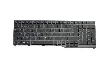 FUJ:CP724639-XX Original Fujitsu Tastatur CH (schweiz) schwarz/schwarz matt mit Backlight