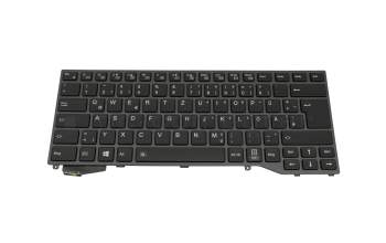 FUJ:CP760748-XX Original Fujitsu Tastatur DE (deutsch) schwarz/dunkelgrau mit Backlight