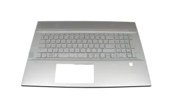 L52452-041 Original HP Tastatur inkl. Topcase DE (deutsch) silber/silber mit Backlight
