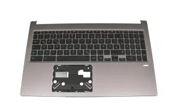Tastatur inkl. Topcase DE (deutsch) schwarz/grau mit Backlight original f&uuml;r Acer Chromebook 715 (CB715-1W)