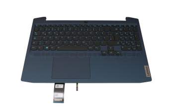 Tastatur inkl. Topcase DE (deutsch) schwarz/blau mit Backlight original für Lenovo IdeaPad Gaming 3-15IMH05 (81Y4)