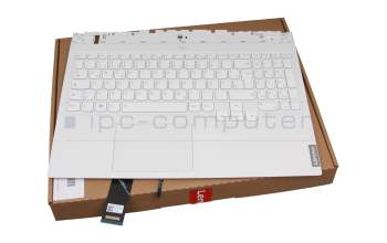 Tastatur inkl. Topcase DE (deutsch) weiß/weiß mit Backlight original für Lenovo Legion 5-15ACH6H (82JU)