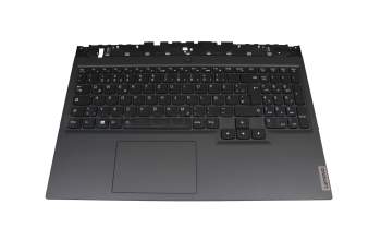Tastatur inkl. Topcase DE (deutsch) schwarz/schwarz mit Backlight original für Lenovo Legion 5-15ACH6A (82NW)