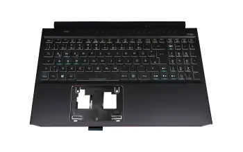 6B.Q7XN2.014 Original Acer Tastatur inkl. Topcase DE (deutsch) schwarz/weiß/schwarz mit Backlight (Anschlusskabel 29mm)
