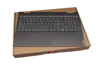 5CB0U43807 Original Lenovo Tastatur inkl. Topcase CH (schweiz) grau/grau mit Backlight