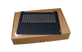 Tastatur inkl. Topcase DE (deutsch) grau/blau (Fingerprint) original für Lenovo IdeaPad 3-17IIL05 (81WF)