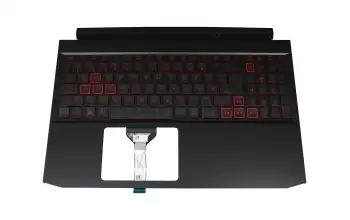 6B.QAMN2.014 Original Acer Tastatur inkl. Topcase DE (deutsch) schwarz/rot/schwarz mit Backlight