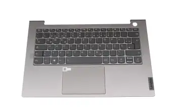 5CB1B33241 Original Lenovo Tastatur inkl. Topcase DE (deutsch) grau/grau mit Backlight