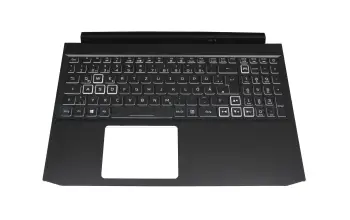 6B.QB2N2.014 Original Acer Tastatur inkl. Topcase DE (deutsch) schwarz/weiß/schwarz mit Backlight