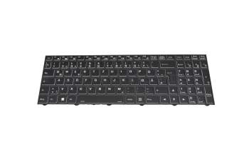 Tastatur DE (deutsch) schwarz/weiß mit Backlight weiß für Wortmann Terra Mobile 1716 (NJ70CU)