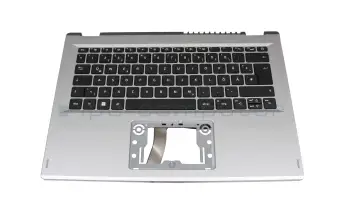 6B.KENN8.020 Original Acer Tastatur inkl. Topcase DE (deutsch) schwarz/silber