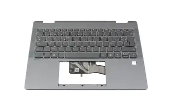 5CB1Q43247 Original Lenovo Tastatur inkl. Topcase BE (belgisch) grau/grau mit Backlight