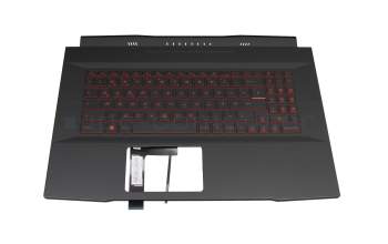 T015MR Tastatur inkl. Topcase DE (deutsch) schwarz/schwarz mit Backlight B-Ware