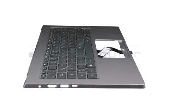 102-016M2LHC04 Original Acer Tastatur inkl. Topcase DE (deutsch) silber/silber mit Backlight