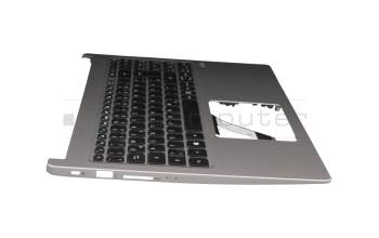 13N1-50A0201 Original Acer Tastatur inkl. Topcase DE (deutsch) schwarz/silber mit Backlight