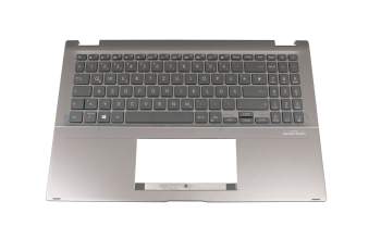 13N1-A40201 Original Asus Tastatur inkl. Topcase DE (deutsch) schwarz/grau mit Backlight für Touchpad Modelle
