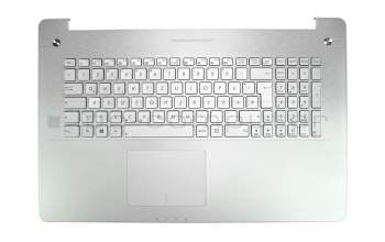 13NB0201AP0401 Original Asus Tastatur inkl. Topcase DE (deutsch) silber/silber mit Backlight