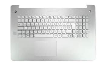 13NB0201AP0401 Original Asus Tastatur inkl. Topcase DE (deutsch) silber/silber mit Backlight