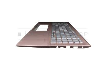 13NB0MI3AM0121 Original Asus Tastatur inkl. Topcase DE (deutsch) silber/pink mit Backlight