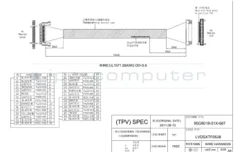 Asus 14004-00690200 LMT VG278H LVDS Kabel (CMI)