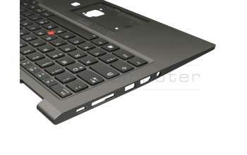 18F86D0JG621 Original Lenovo Tastatur inkl. Topcase DE (deutsch) schwarz/grau mit Backlight und Mouse-Stick