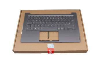 1KAFZZG0062 Original Lenovo Tastatur inkl. Topcase DE (deutsch) grau/grau mit Backlight