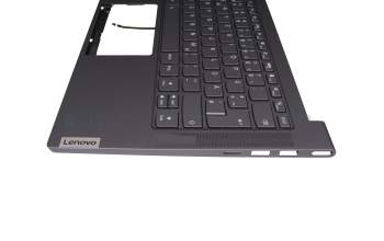 1KAFZZG0068 Original Lenovo Tastatur inkl. Topcase DE (deutsch) grau/grau mit Backlight