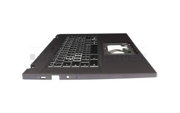 1KAJZZG0702 Original Quanta Tastatur inkl. Topcase DE (deutsch) schwarz/weiß/grau mit Backlight