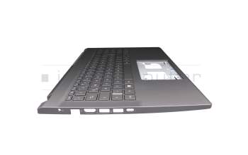 22705057K202 Original Acer Tastatur inkl. Topcase DE (deutsch) grau/grau mit Backlight