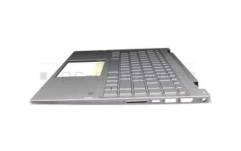 2H-BCRGMI63411 Original HP Tastatur inkl. Topcase DE (deutsch) silber/silber mit Backlight